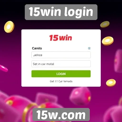 Acessando a plataforma de jogos 15win login